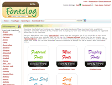 Tablet Screenshot of fontslog.com